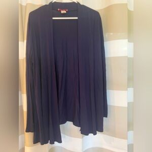 Pastel lightweight jersey cardigan. Navy